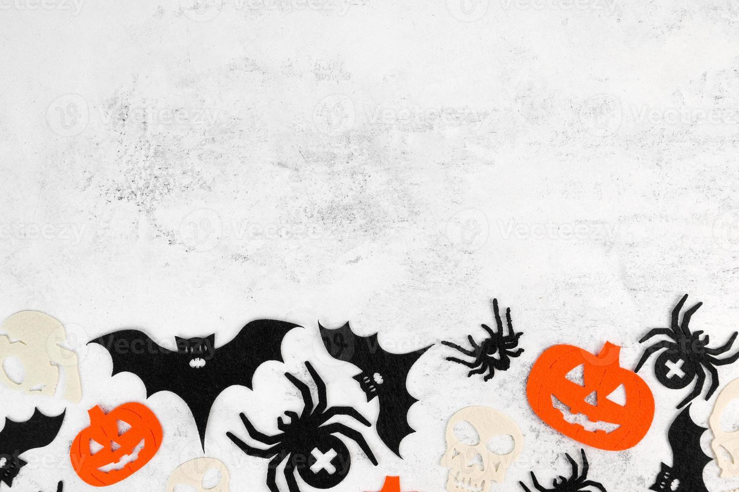 minimalistisk copy halloween baner. 31 oktober. höst högtider. skrämmande och läskigt baner foto