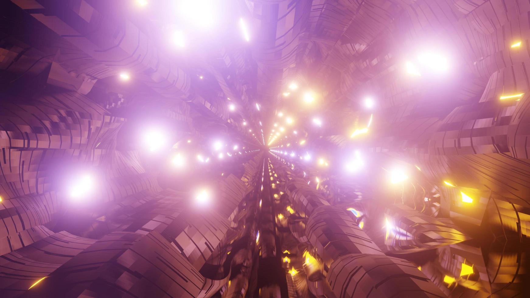 ljusa neonljus tunnel foto