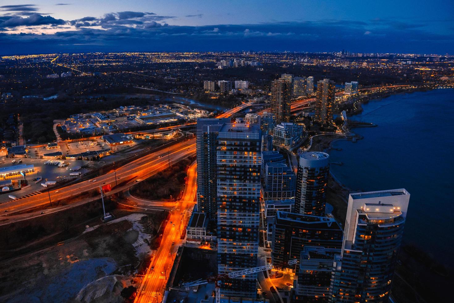 Flygfoto över Toronto, Kanada foto