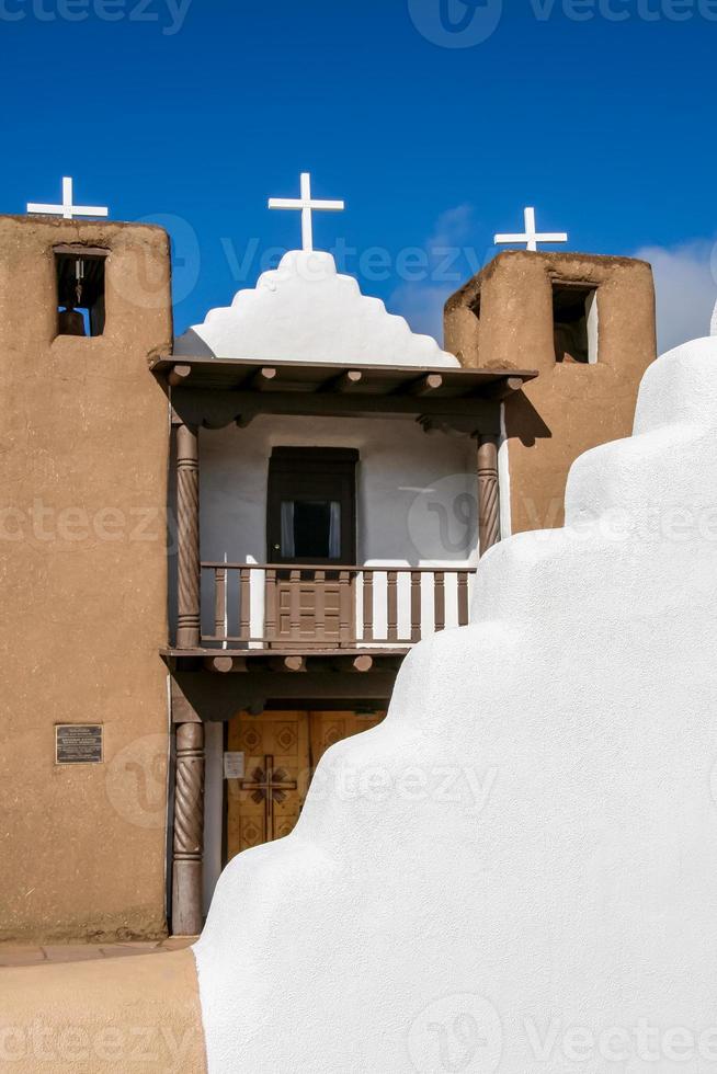 san geronimo kapell i taos pueblo, usa foto