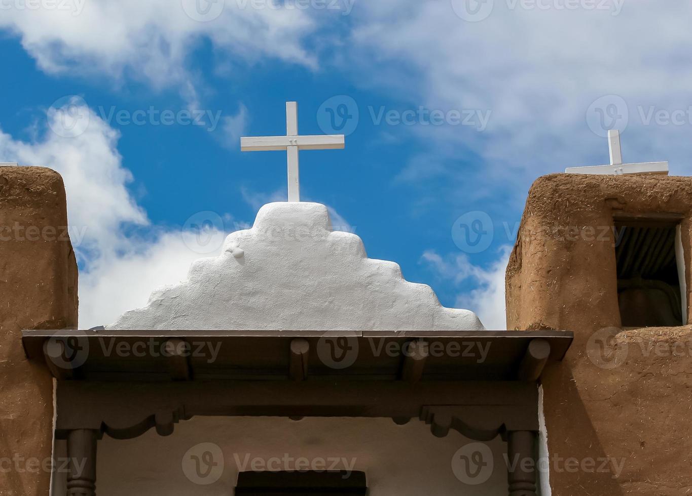 san geronimo kapell i taos pueblo, usa foto