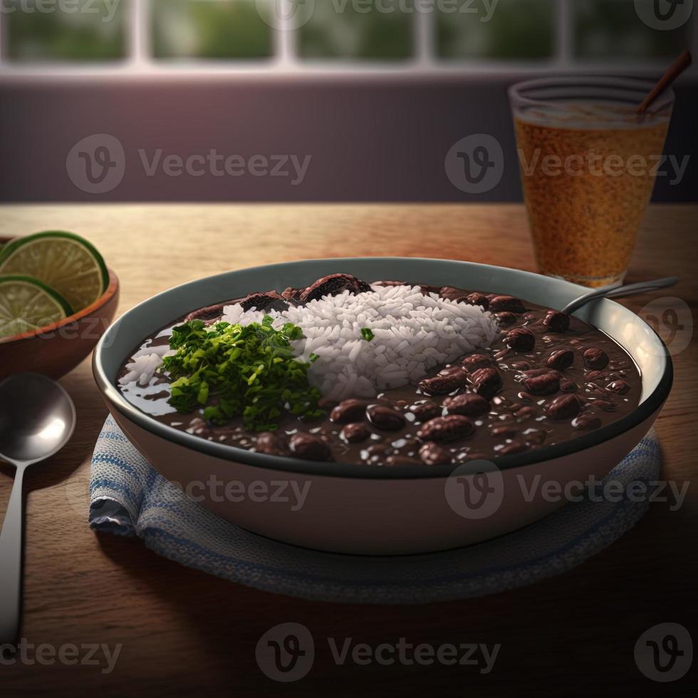 utsökt brasiliansk feijoada mat foto