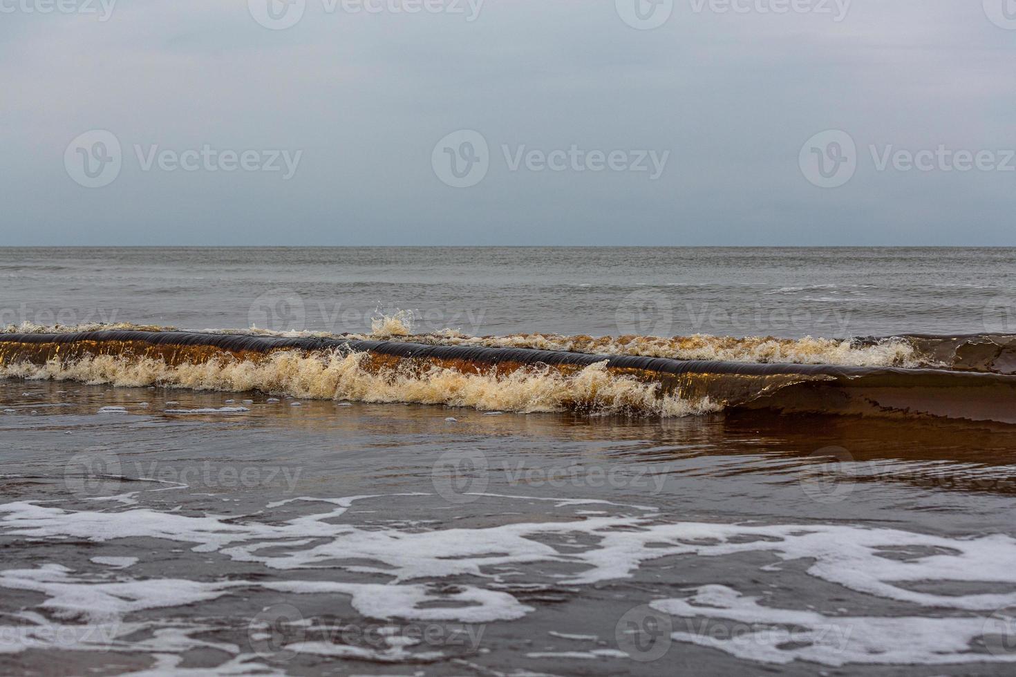 baltic hav kust på solnedgång foto