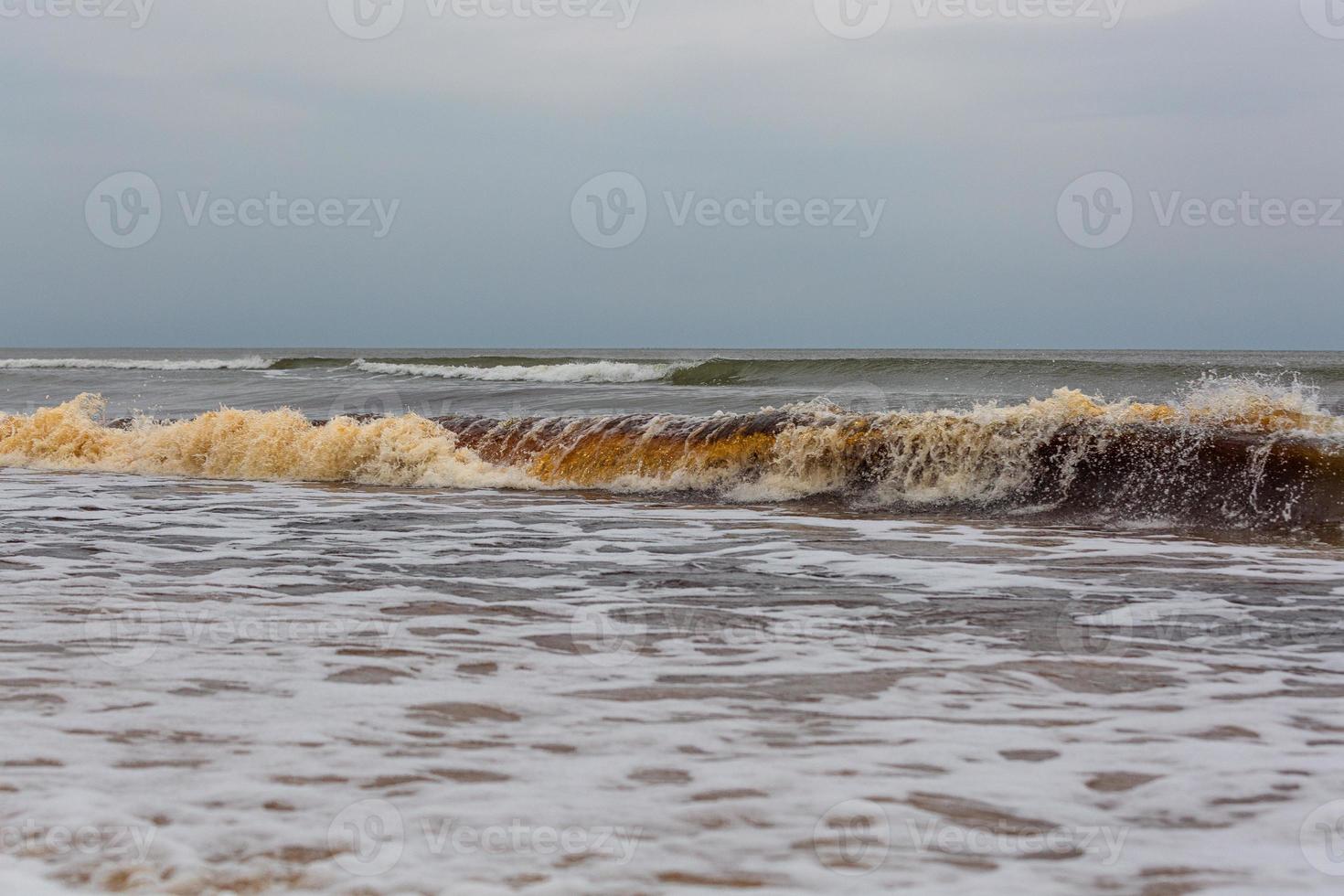 baltic hav kust på solnedgång foto