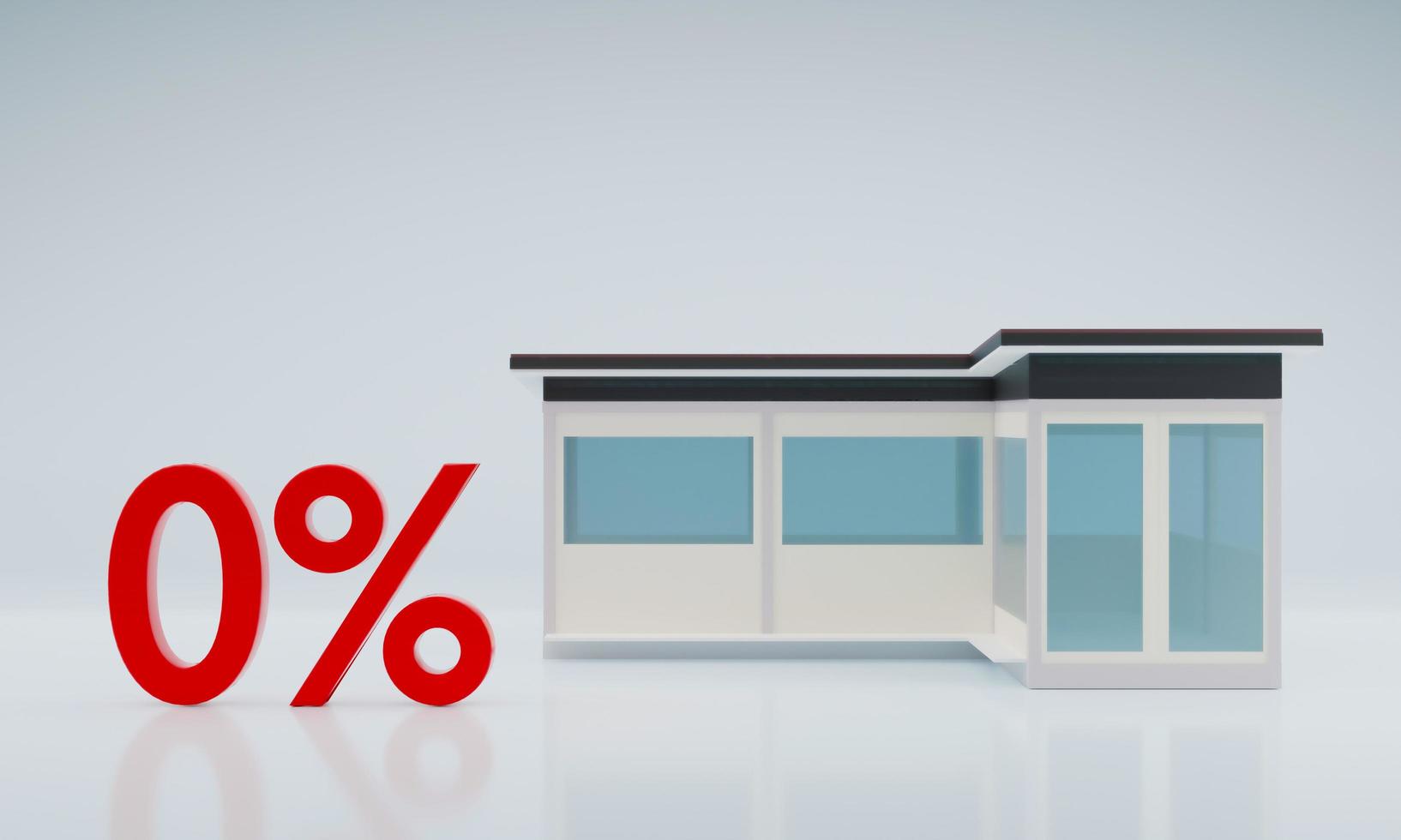 3d hus Hem modell modern stil på vit bakgrund. de begrepp för verklig egendom eller sälja, köpa, finansiell och företag, 3d tolkning illustration design. foto