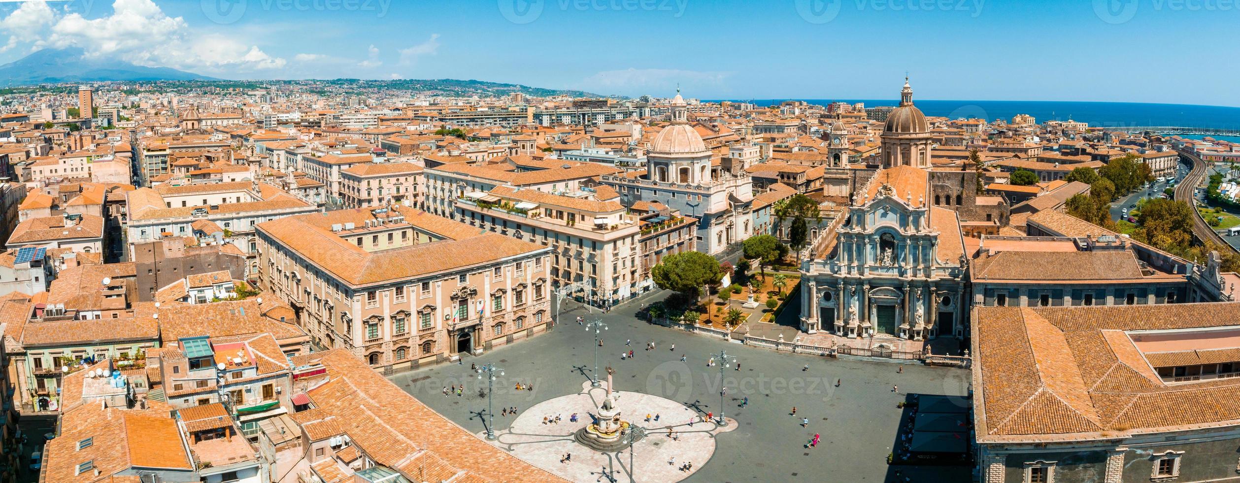 antenn panorama- se av trapani hamn, Sicilien, Italien. foto