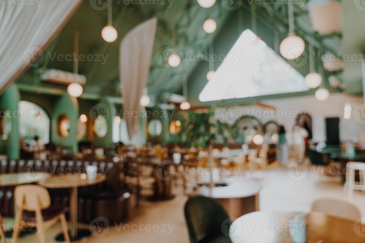 abstrakt oskärpa café och restaurang för bakgrund foto