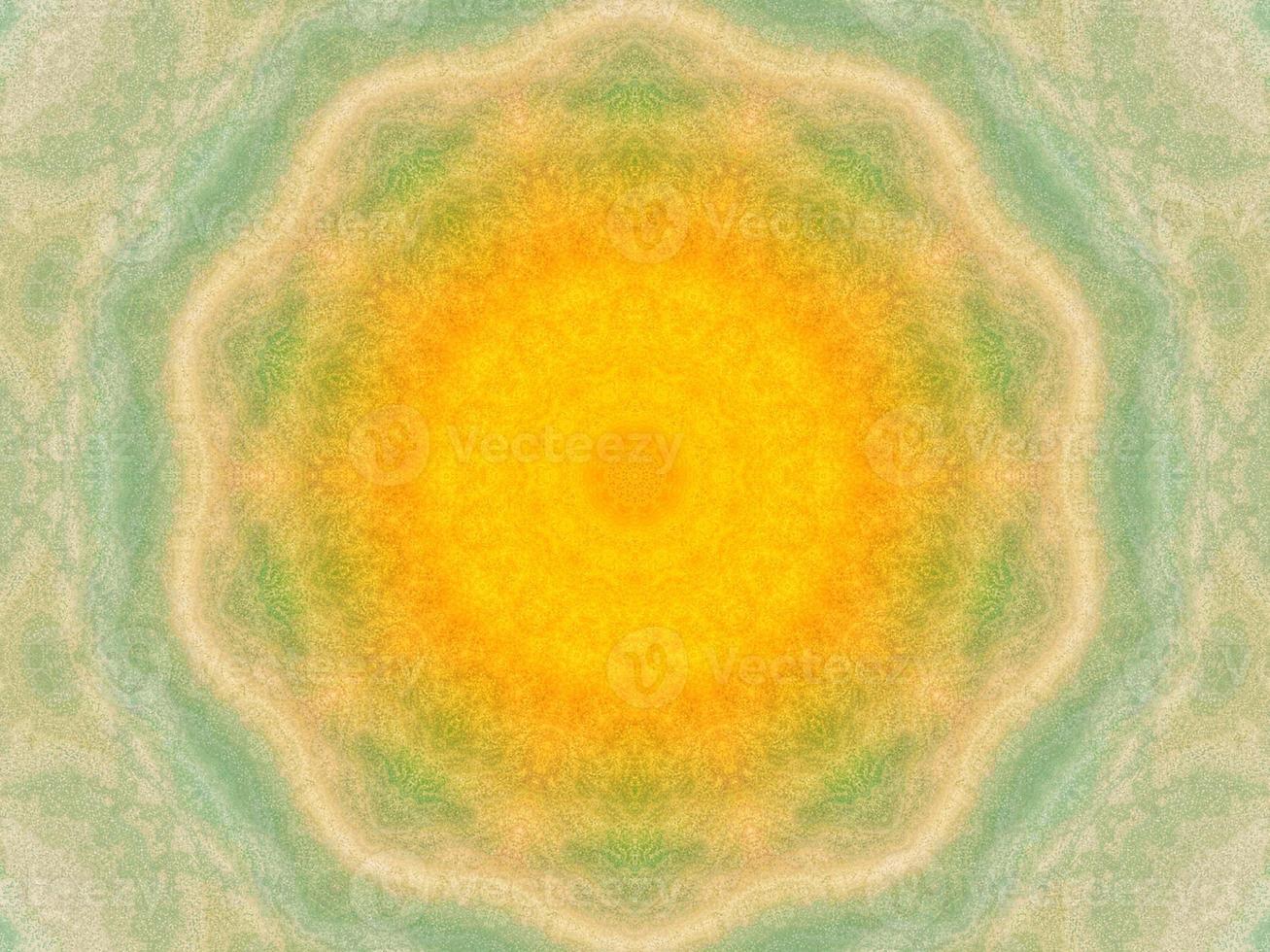 färgrik gul och blå ljus kalejdoskop bakgrund abstrakt blomma och symmetrisk mönster foto