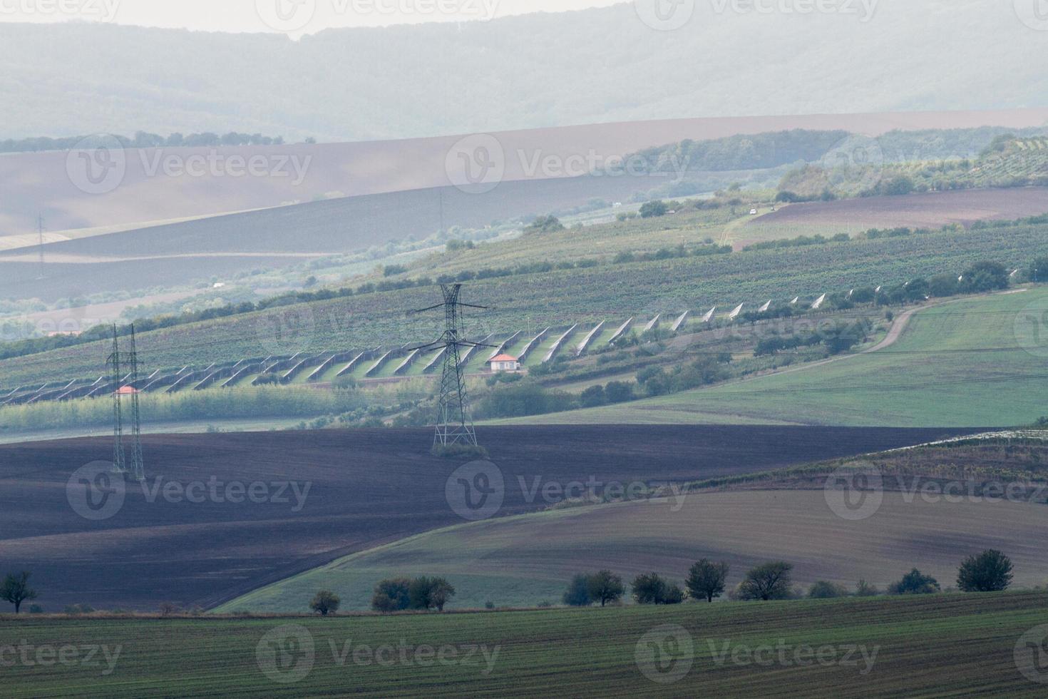 höst landskap i en moraviska fält foto