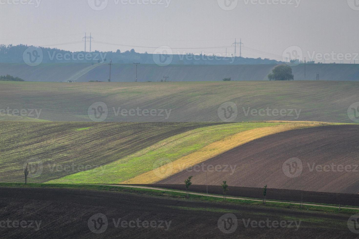 höst landskap i en moraviska fält foto