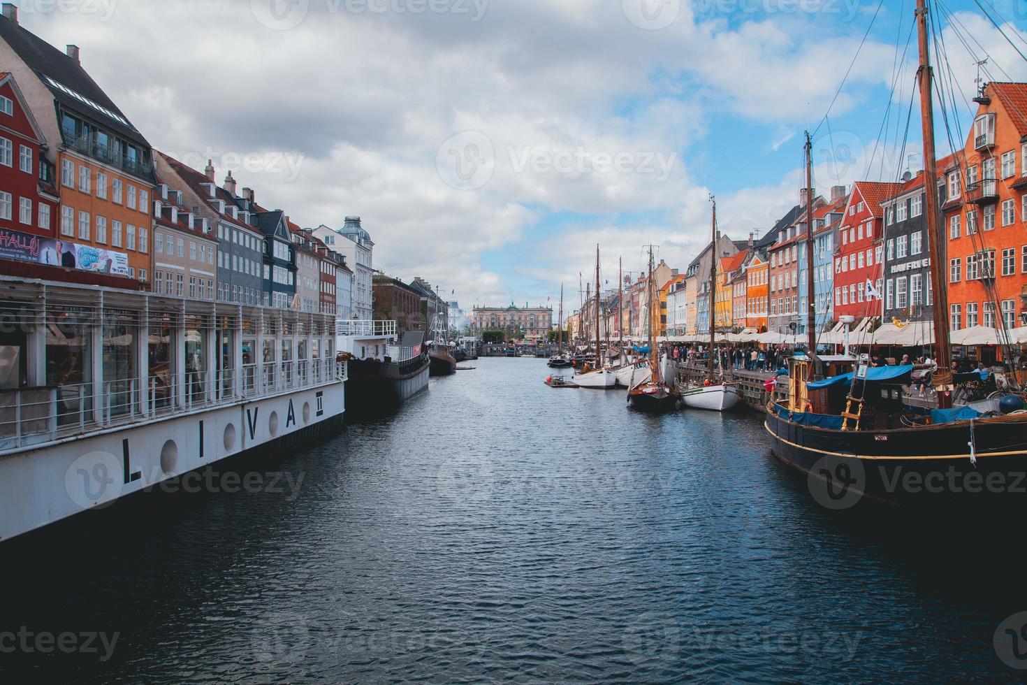 nyhavn hamn i köpenhamn, Danmark foto