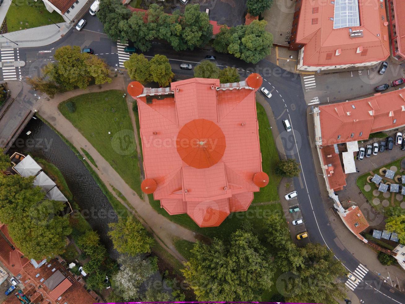 ortodox katedral av de theotokos förbi Drönare i vilnius foto