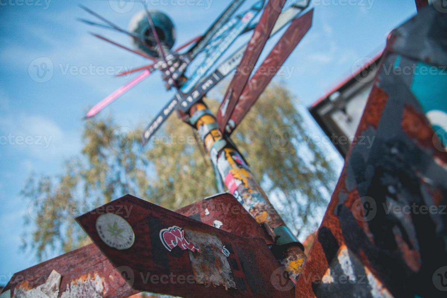 metelkova konst Centrum som sett i ljubljana, slovenien foto