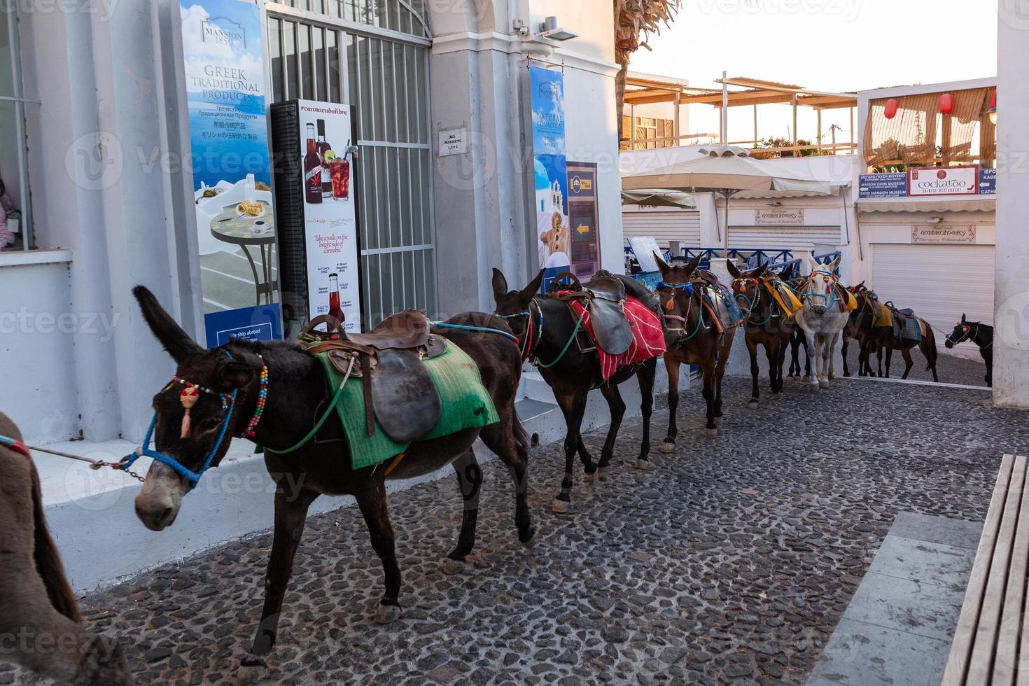 landskap av de ö av santorini foto