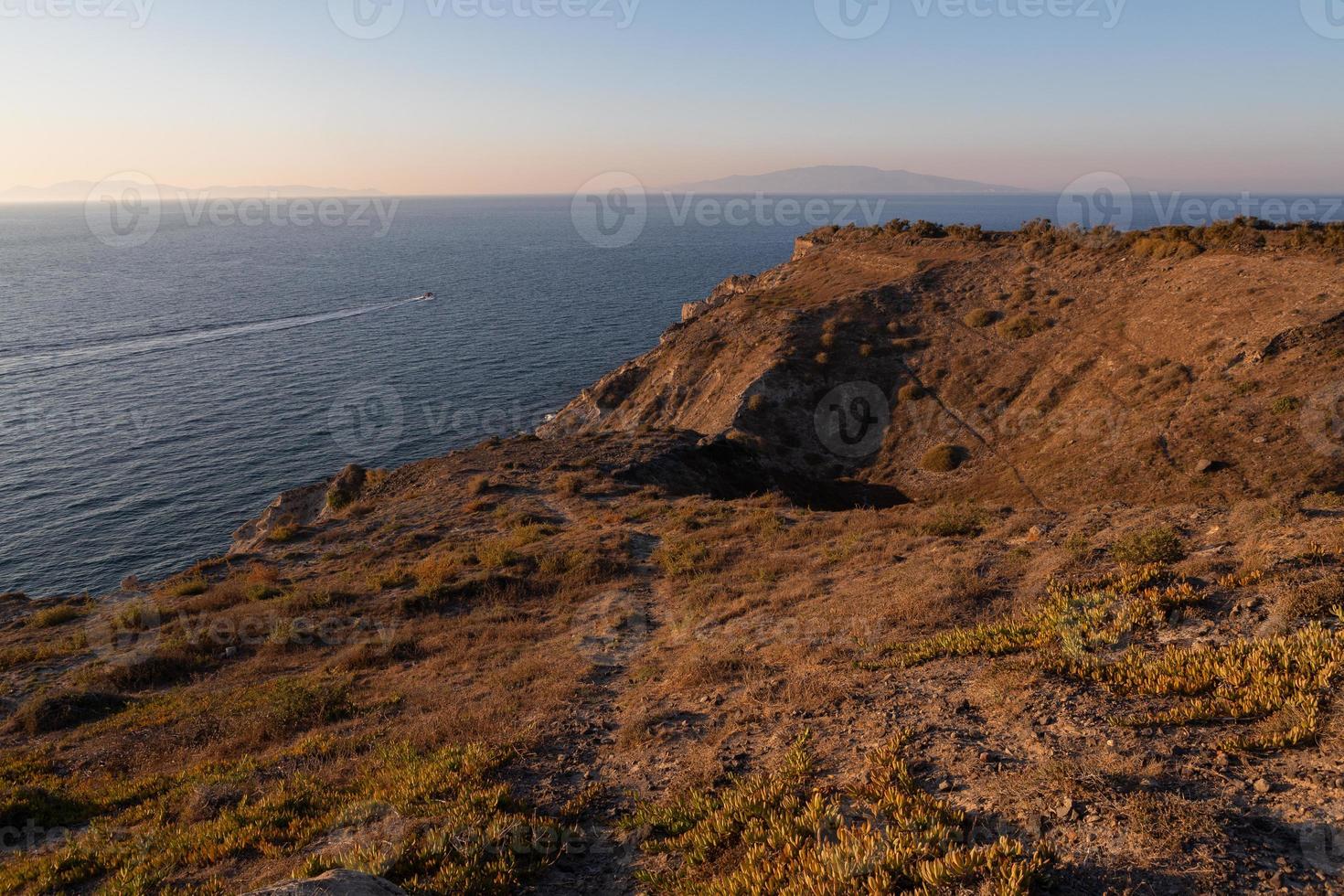 landskap av de ö av santorini foto