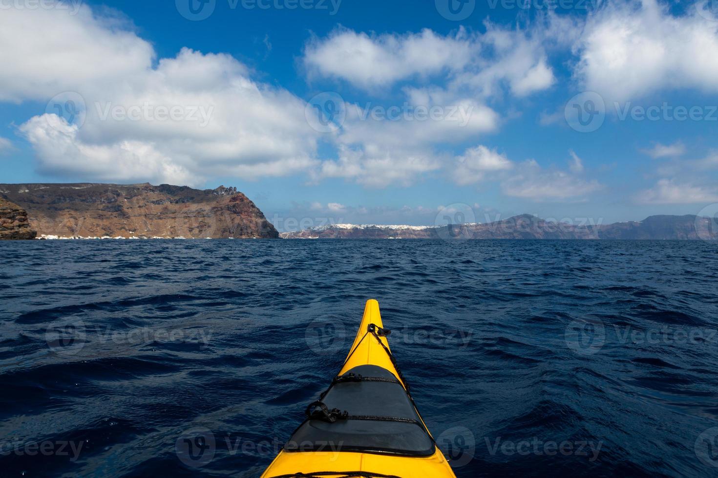 landskap av de ö av santorini foto