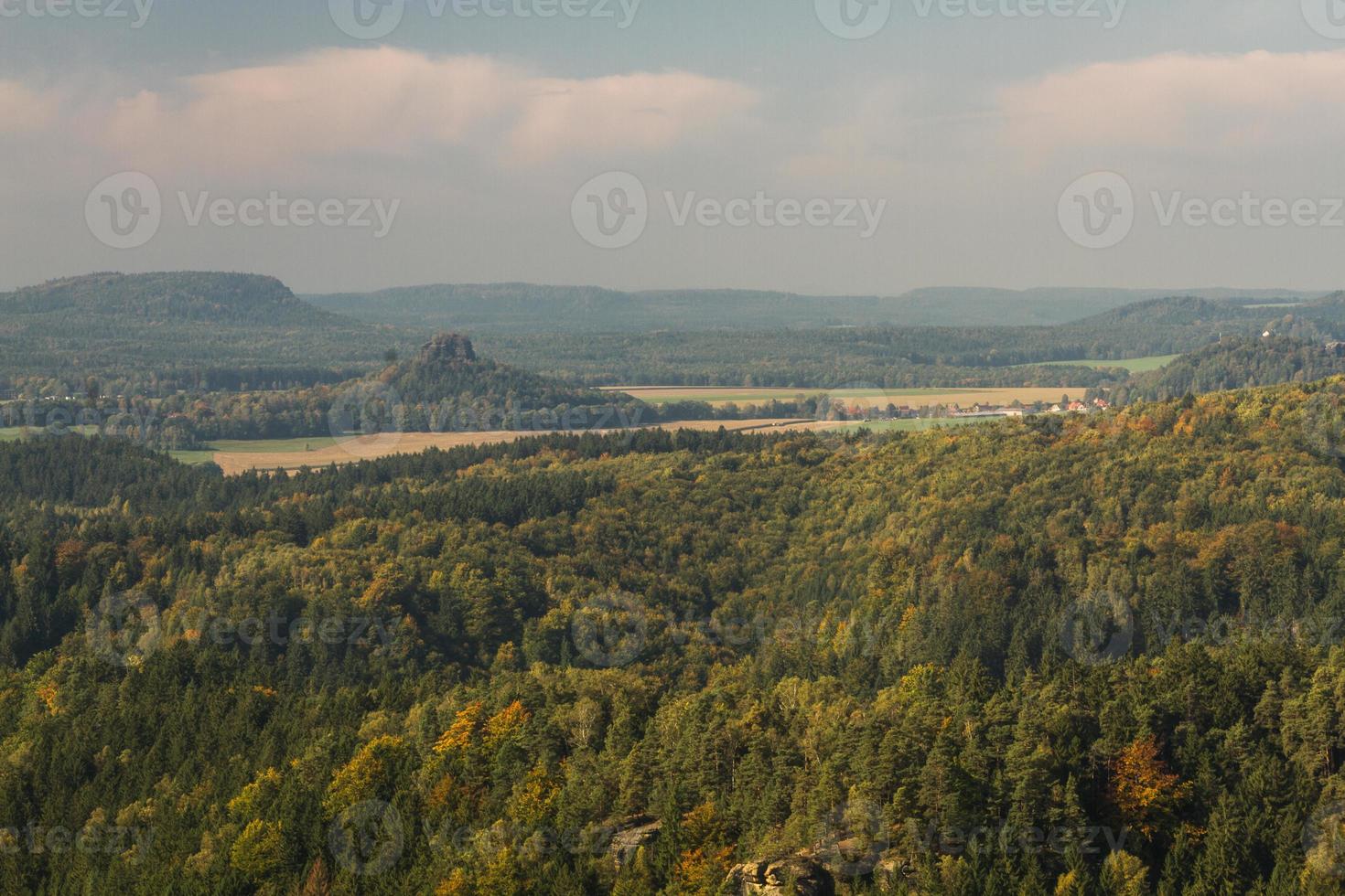 höst landskap i prebischtor, Böhmen foto