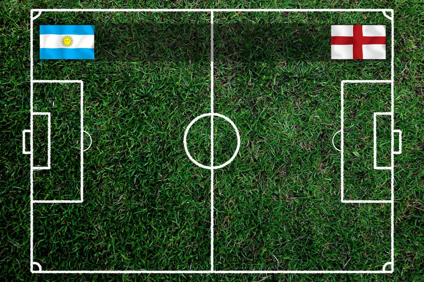 fotboll kopp konkurrens mellan de nationell argentine och nationell england. foto