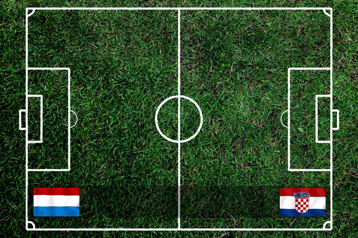 fotboll kopp konkurrens mellan de nationell nederländerna och nationell kroatien. foto