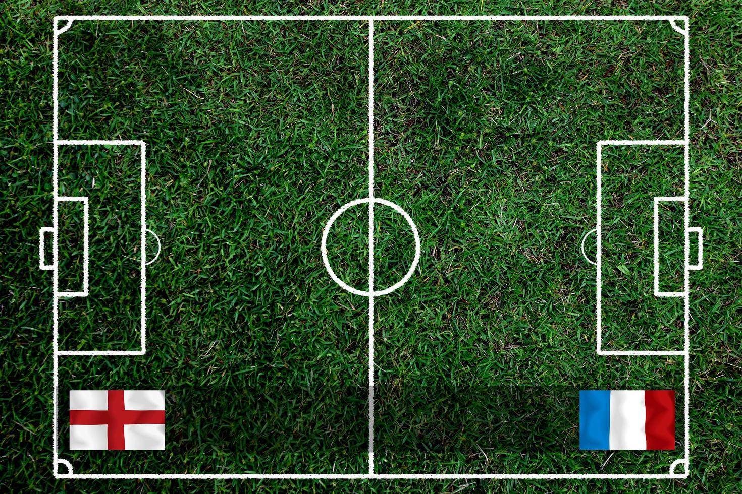 fotboll kopp konkurrens mellan de nationell England och nationell Frankrike. foto