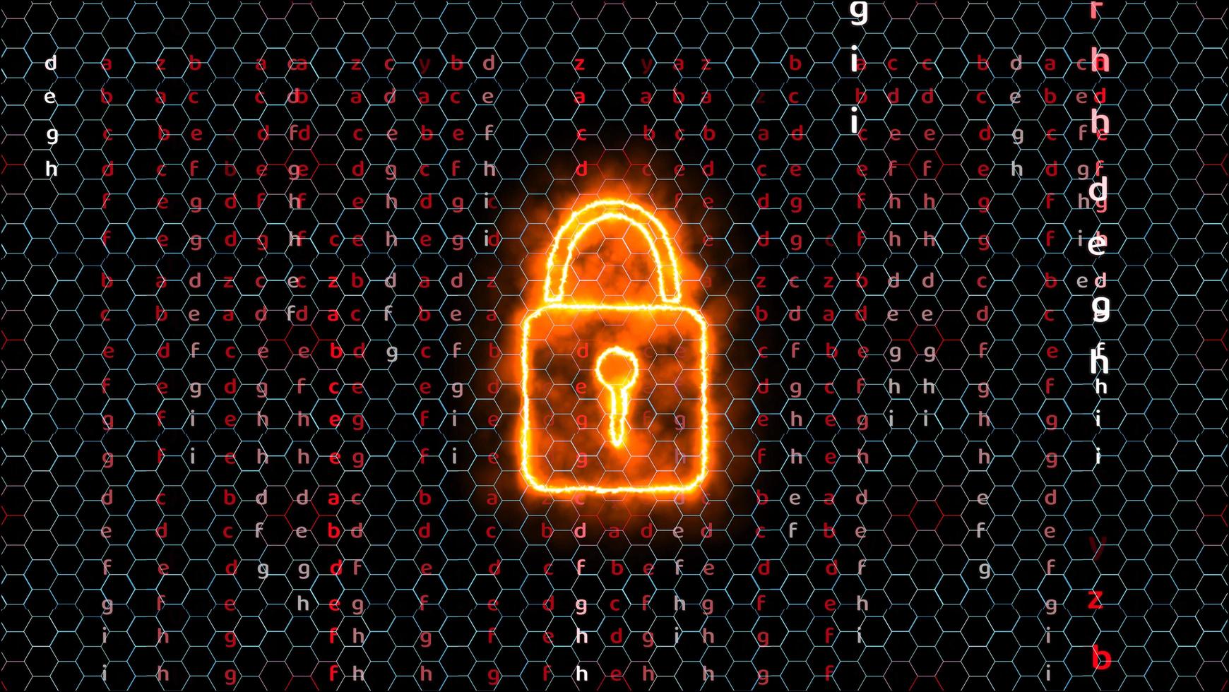 kvant kryptografi säkerhet teknologi låsa blå sexhörning tråd matris röd tema foto