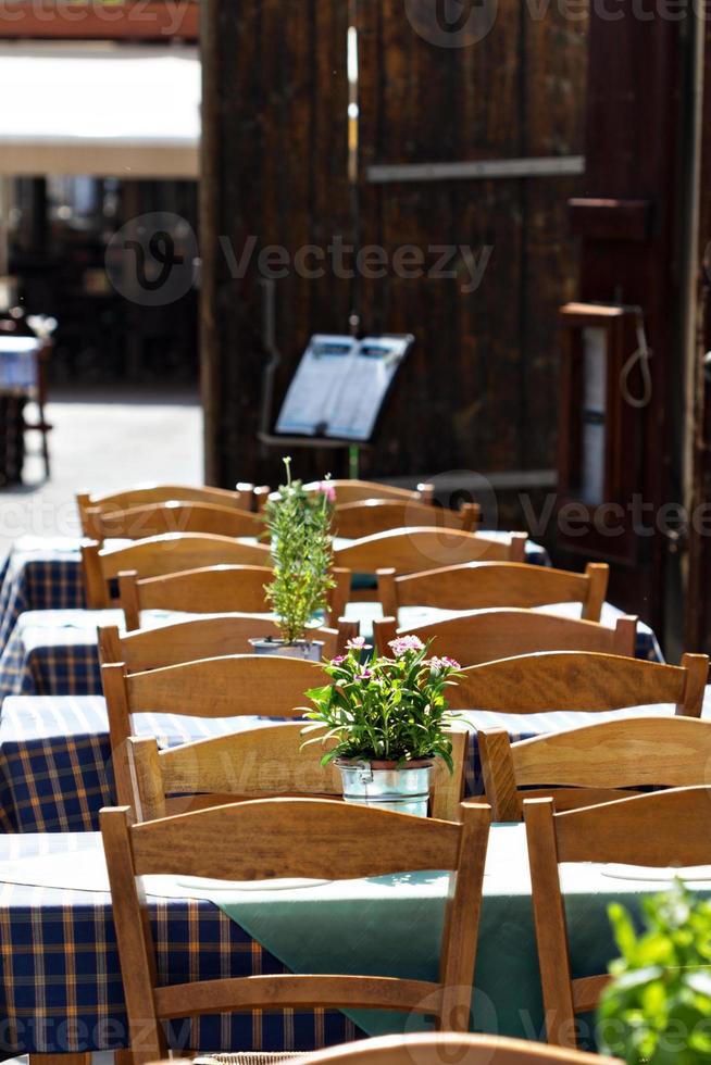 gammal fashioned Kafé terrass foto