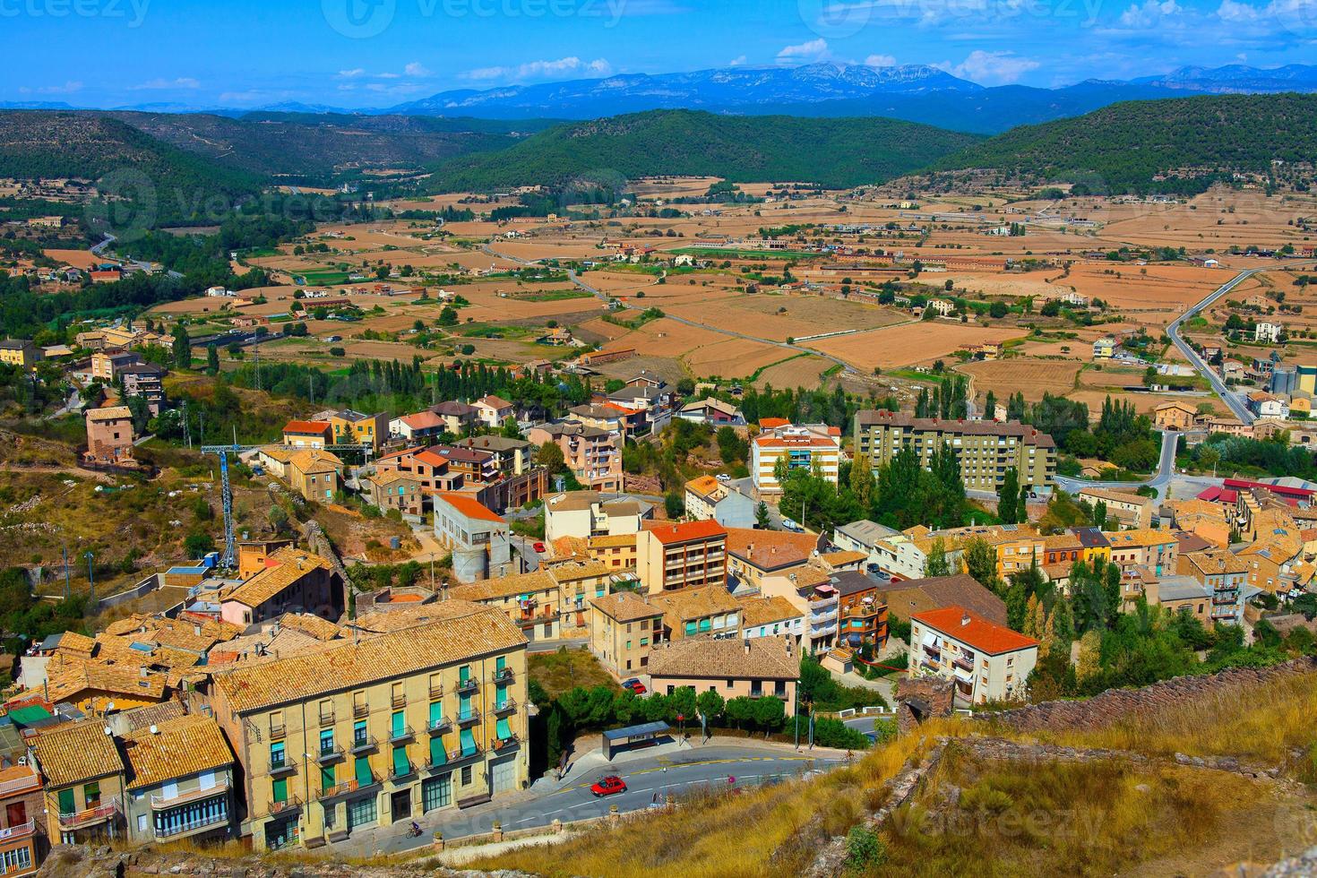 se från en slott av cardona, Spanien foto