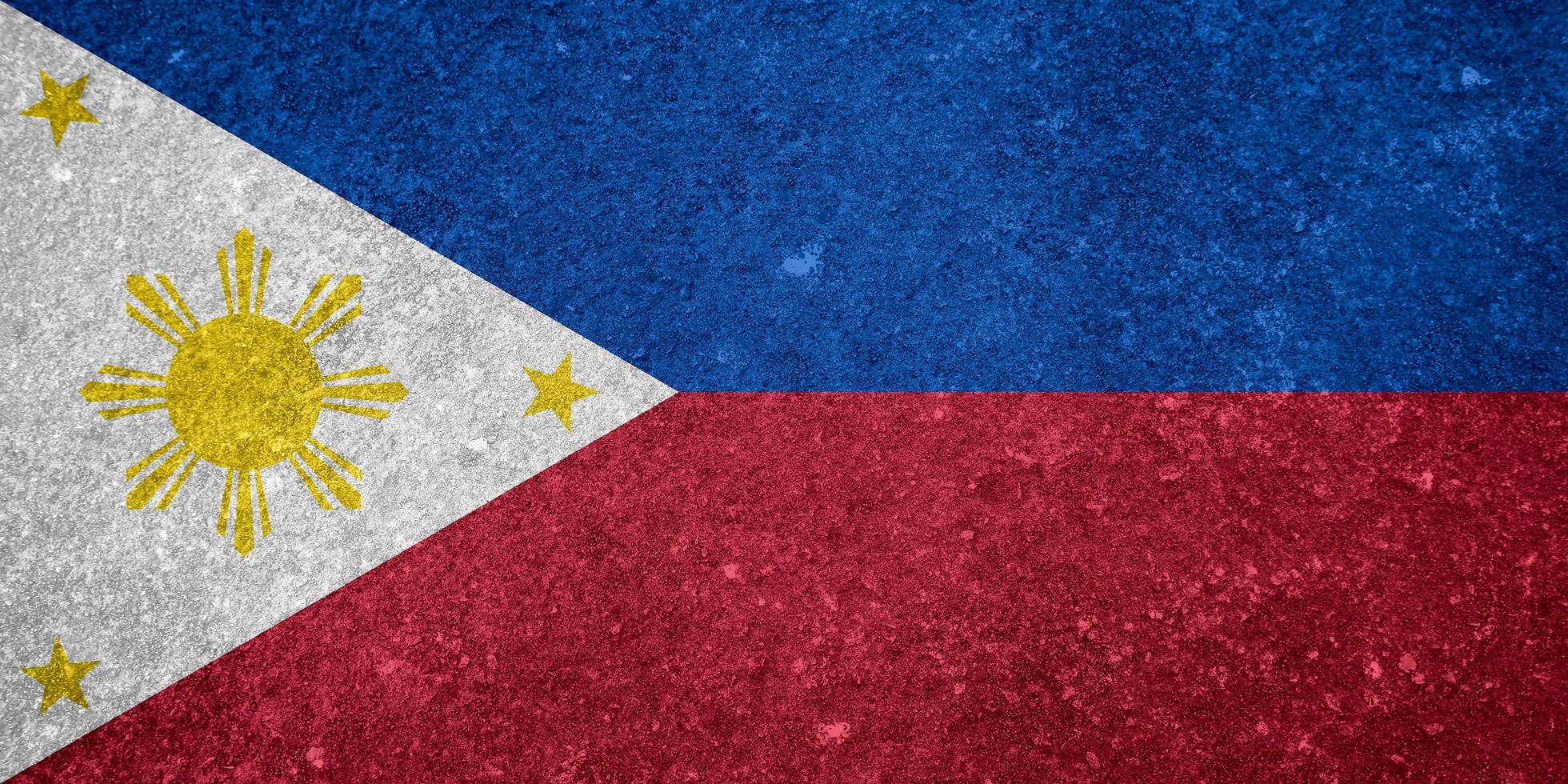 filippinerna flagga textur som bakgrund foto