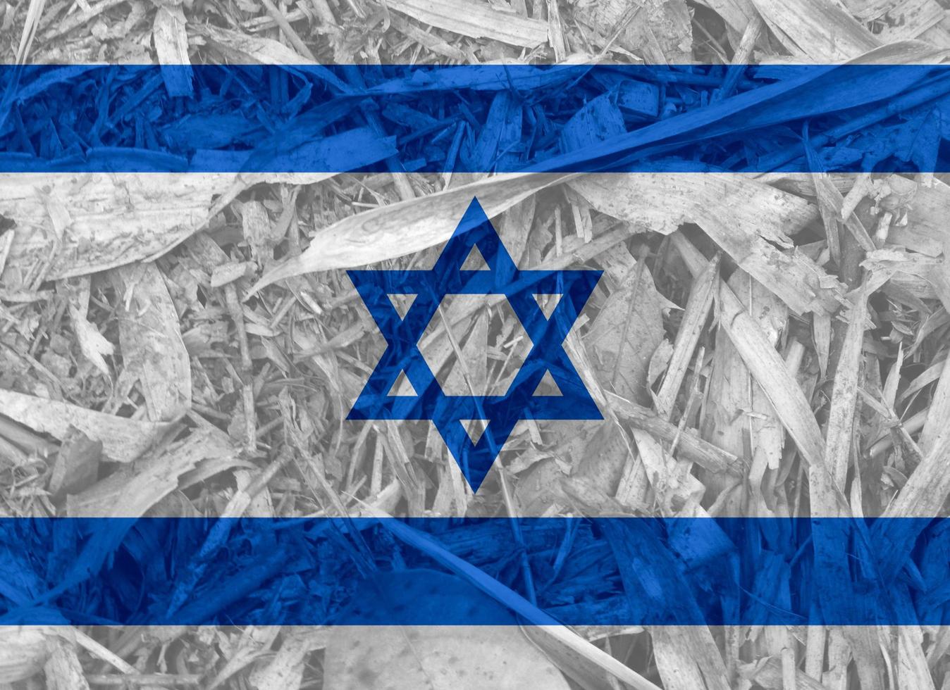 israeli flagga textur som en bakgrund foto