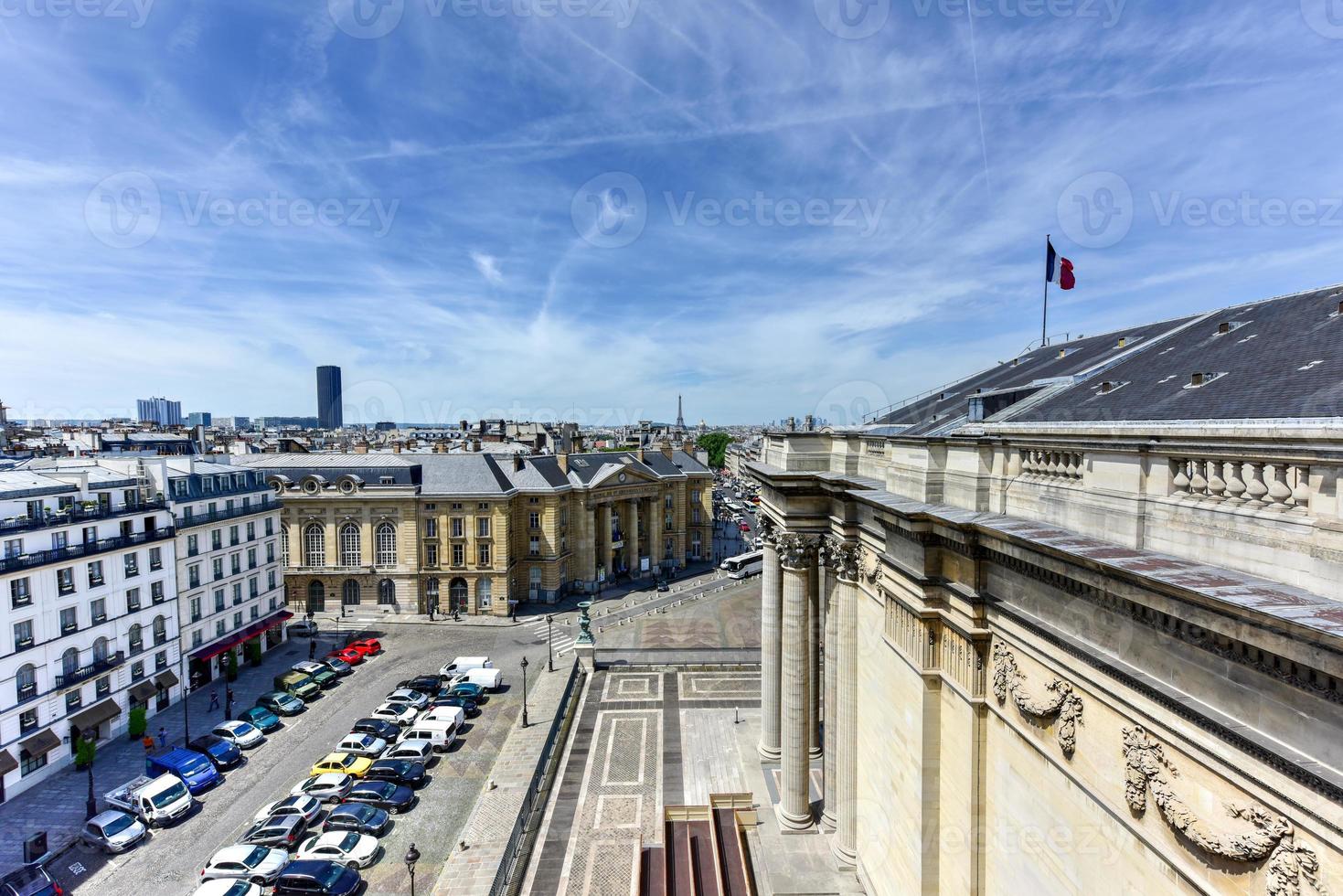 se av de paris horisont från de pantheon. foto