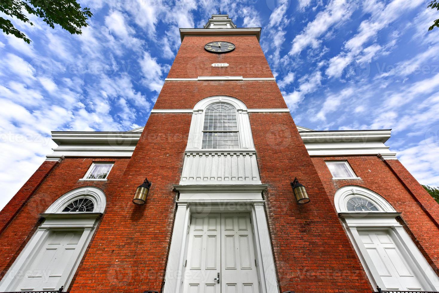 först unitarian kyrka - burlington, vermont foto