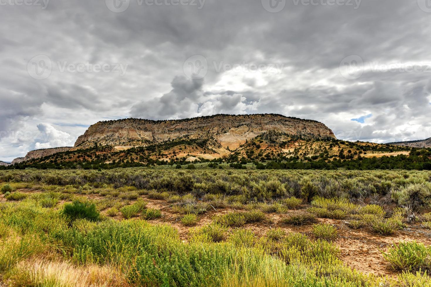 sten formationer längs de johnson kanjon väg i utah, usa. foto