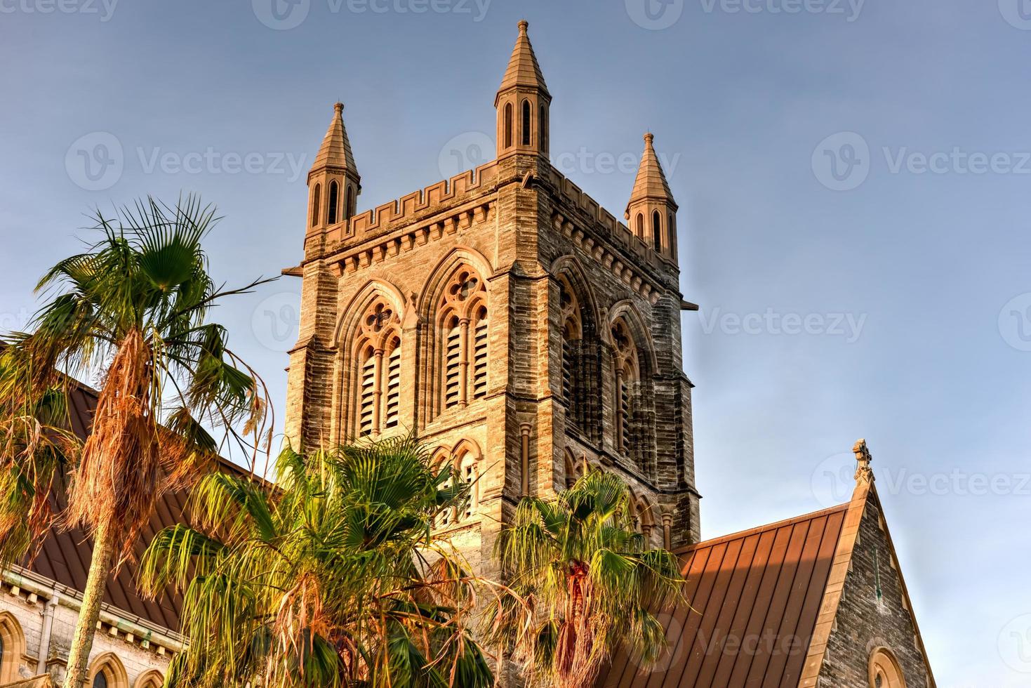 de katedral av de mest helig trinity är ett anglican katedral belägen på kyrka gata i Hamilton, bermuda. foto