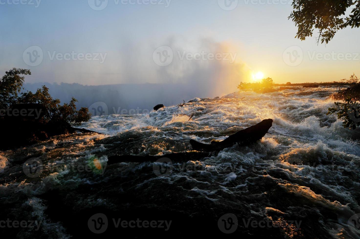 victoria falls på de gräns av zimbabwe och zambia foto