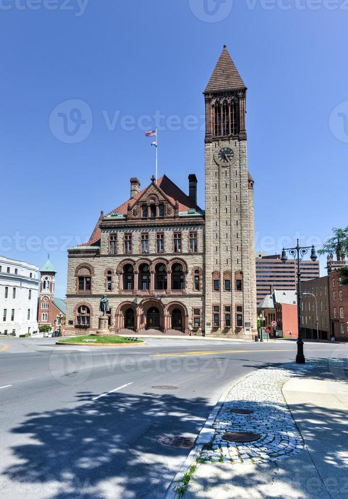 albany stad hall i ny york stat foto