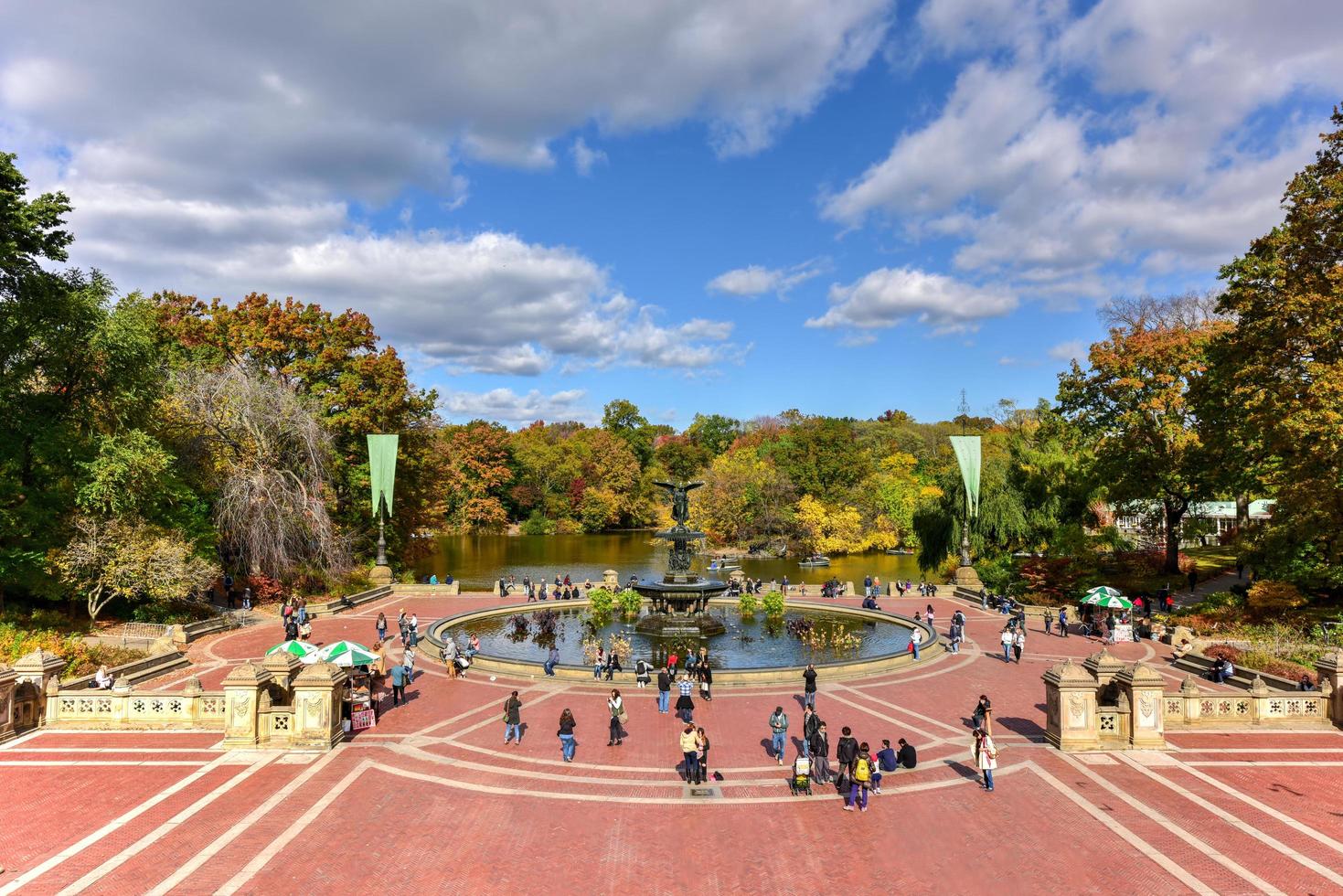 ny york stad - november 6, 2016 - turister i central parkera i ny york. central parkera är ett urban parkera i de central del av de stad av manhattan. foto