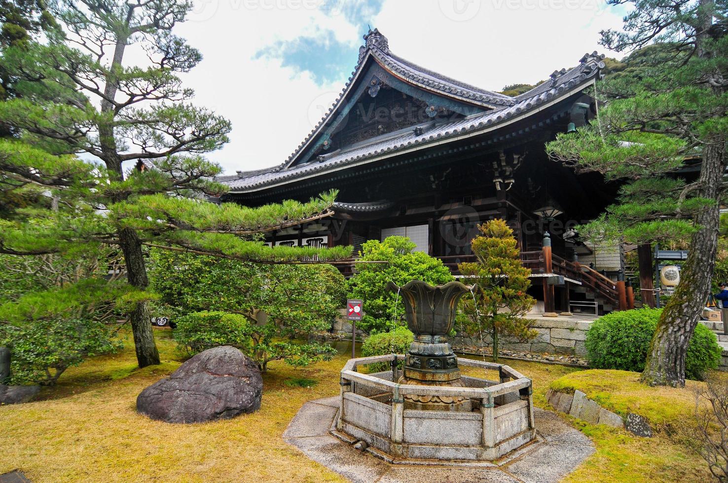 japansk trädgård i kyoto foto
