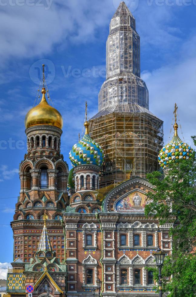 kyrka av de räddare på spillts blod i helgon Petersburg, Ryssland. foto