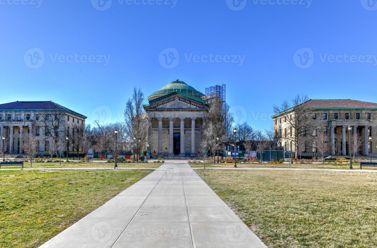 bibliotek av ny york universitet på de campus av bronx gemenskap högskola i bronx, ny york. foto