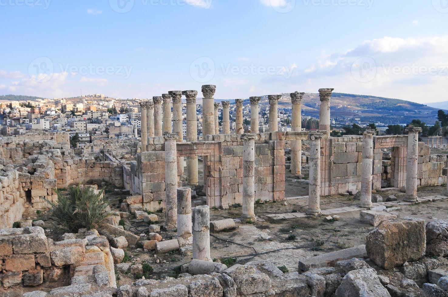 gammal ruiner av jerash, jordan foto