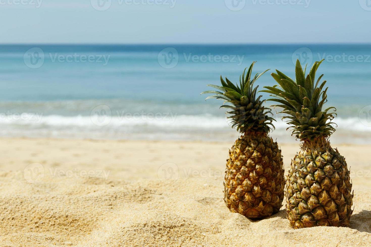 ananas på de strand foto