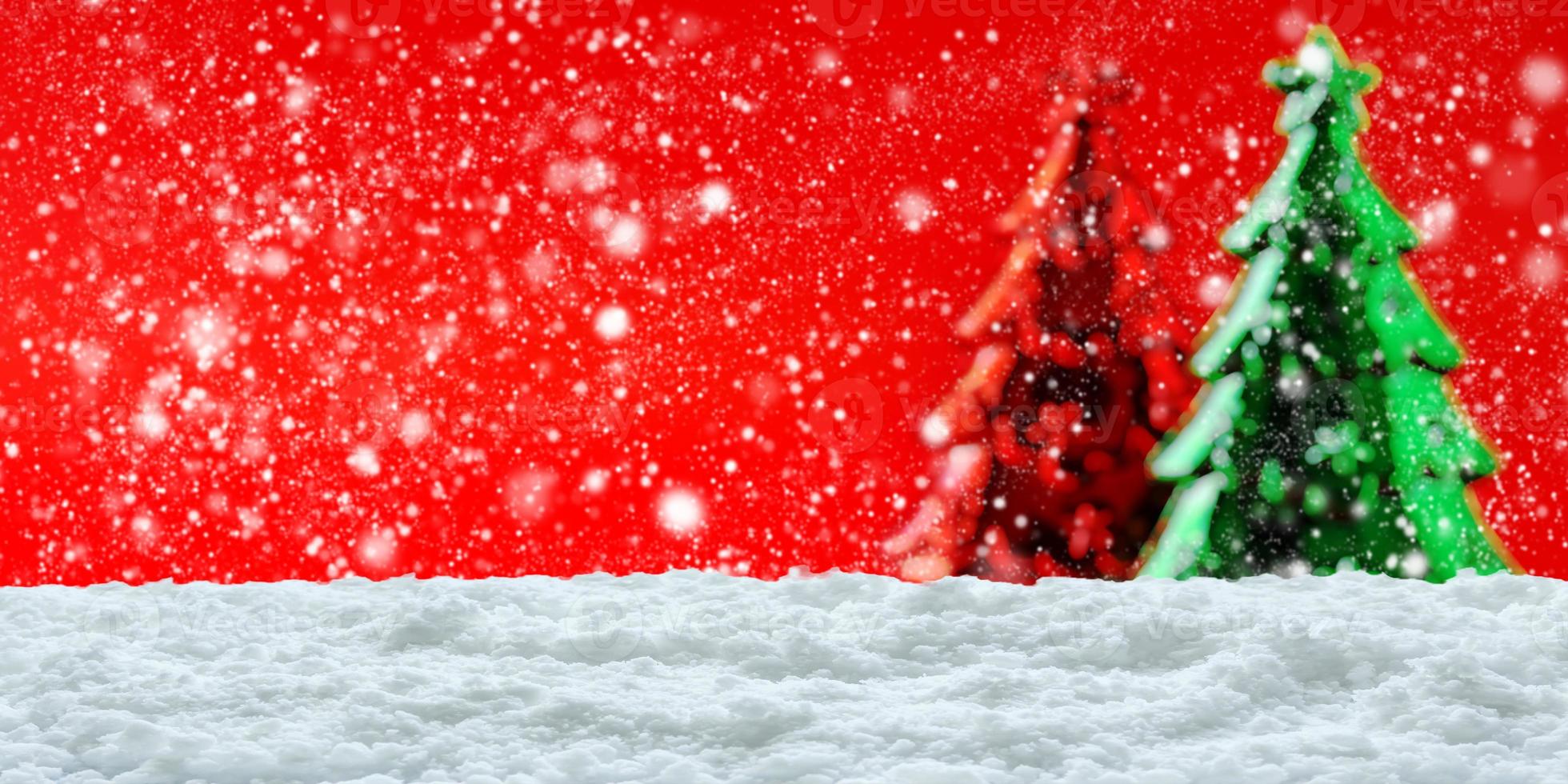 tömma vit snö med fläck jul träd bakgrund foto