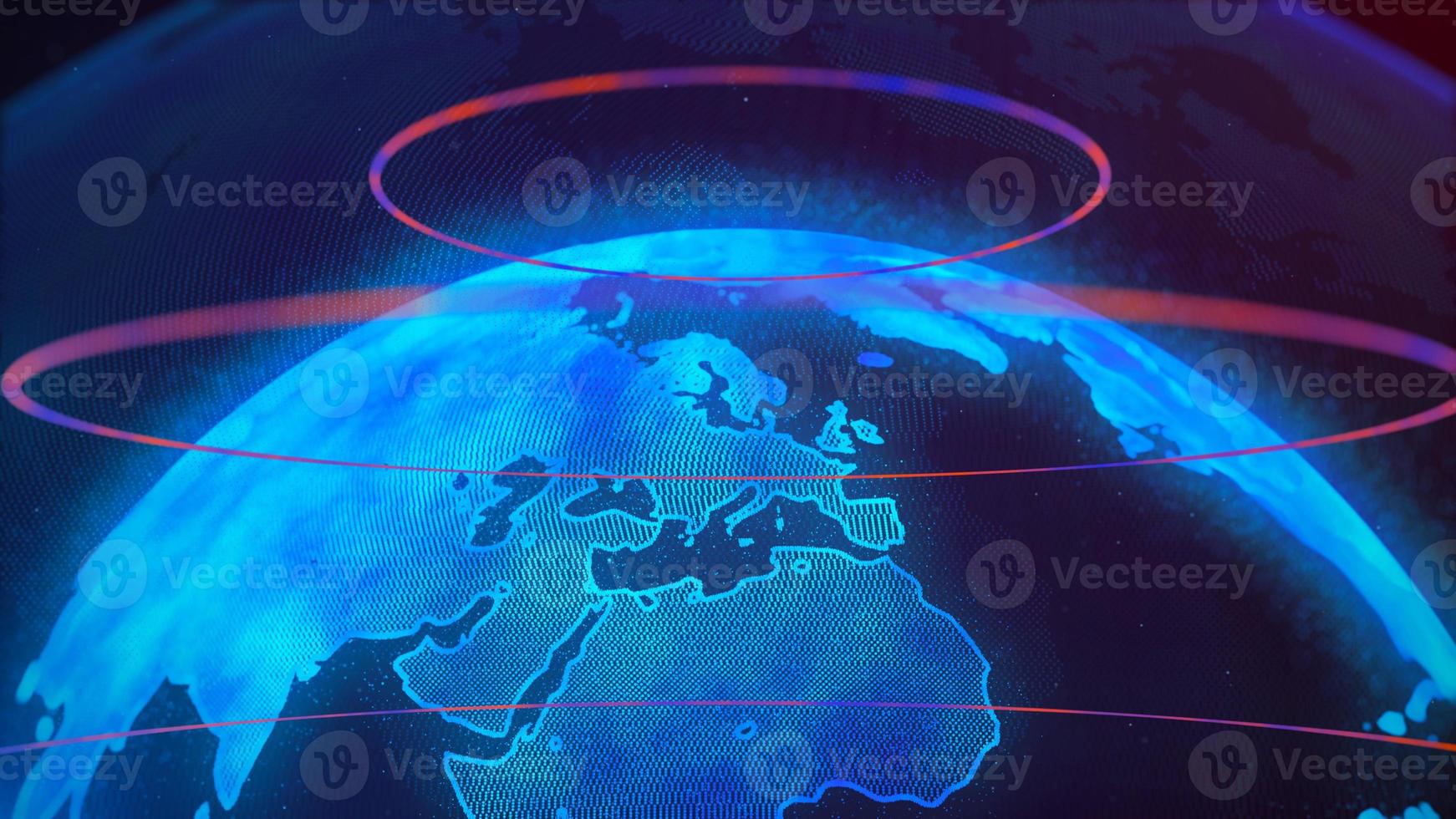 över hela världen nätverk förbindelse. global blå bakgrund av planet jorden. stor data. avancerad användare gränssnitt. 3d tolkning. foto
