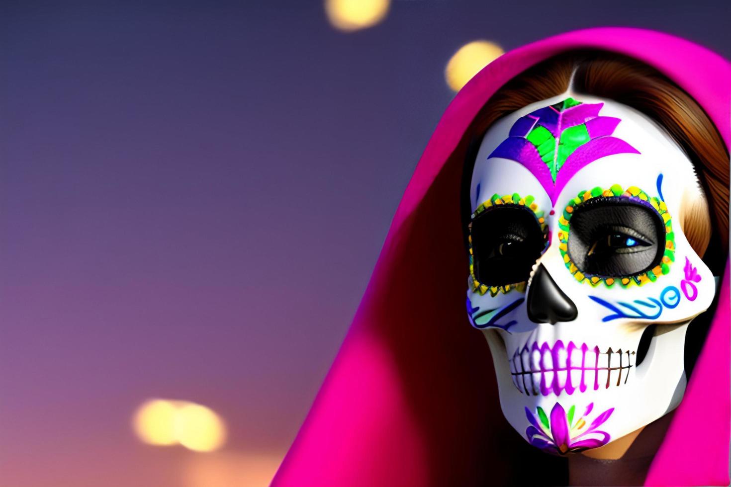 dia de los muertos, traditionell mexikansk kulturell festival. deads dag. foto