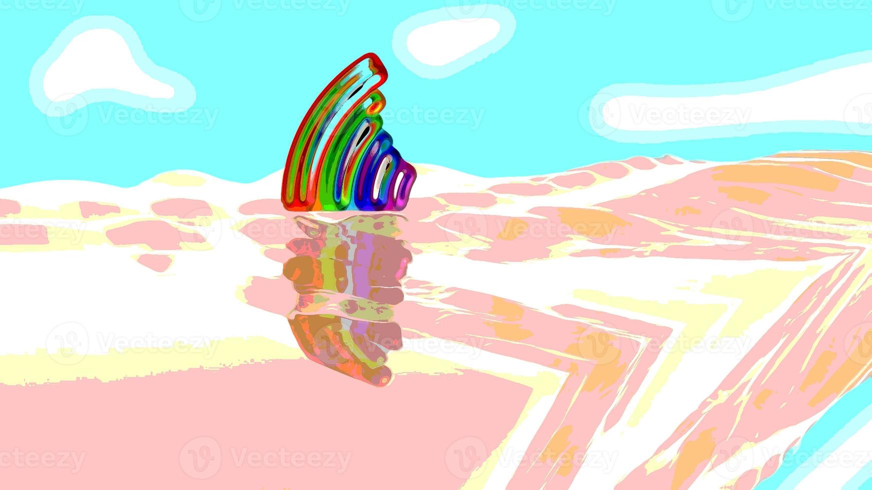 rainbow joy bakgrundsvideo 3d-rendering foto