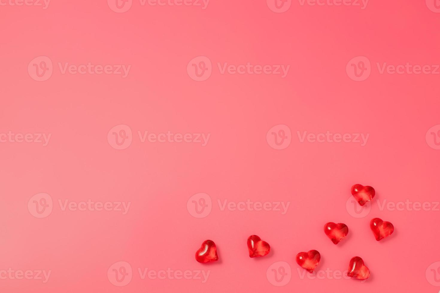 rosa hjärtans dag bakgrund med hjärtan. fri Plats för text, kopia Plats. vykort, hälsning kort design. kärlek, firande begrepp. foto
