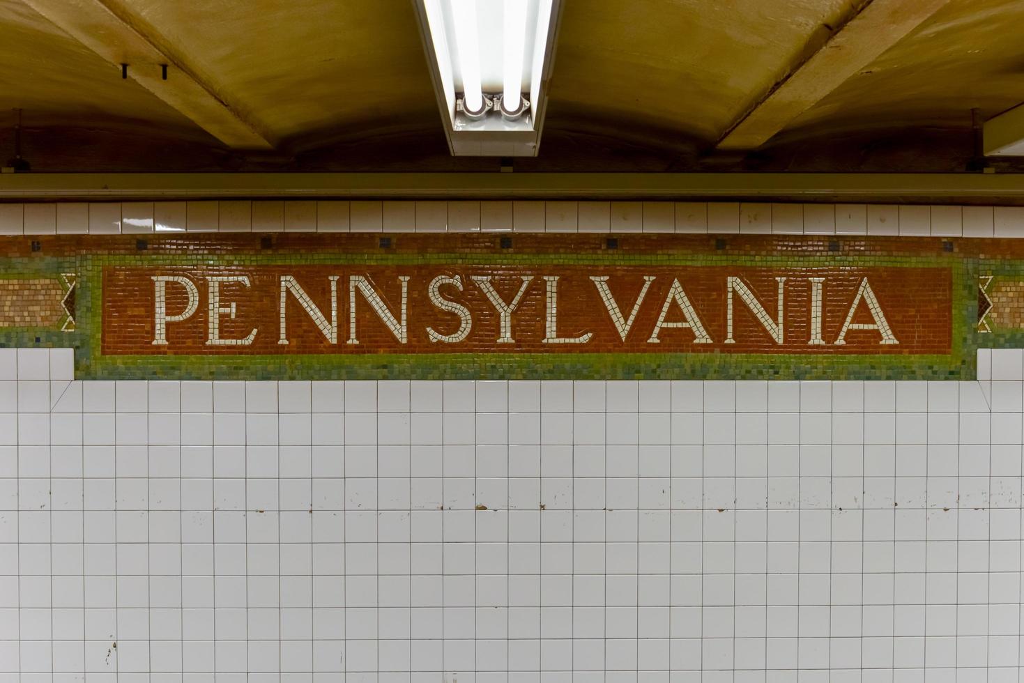 ny york stad - juni 16, 2016 - Pennsylvania station, 34: e gata station tunnelbana i manhattan. en del av de storstads genomresa auktoritet nyc tunnelbana systemet. foto