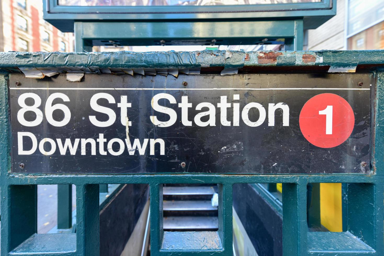 86 gata station tunnelbana ingång i de övre väst sida av ny york stad, 2022 foto