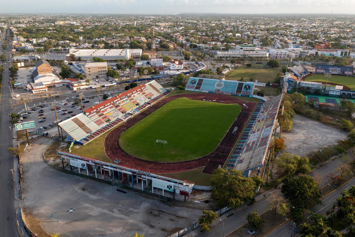 Cancun, mexico - Maj 30, 2021 - stadion andres quintana roo i Cancun, Mexiko. foto