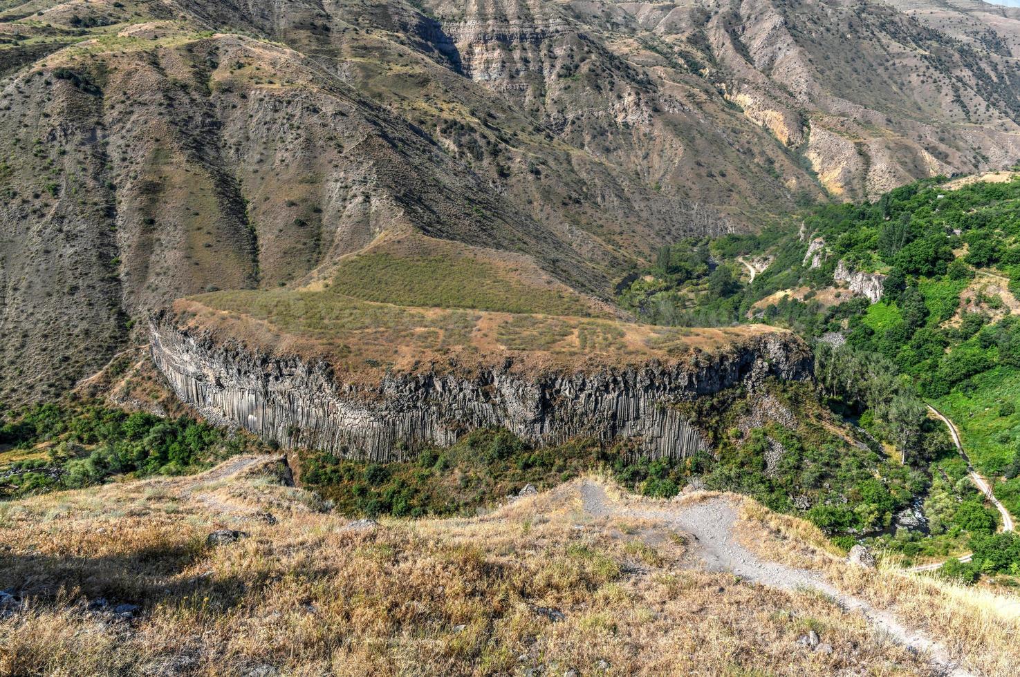 unik geologisk undra symfoni av de stenar nära garni, armenia foto